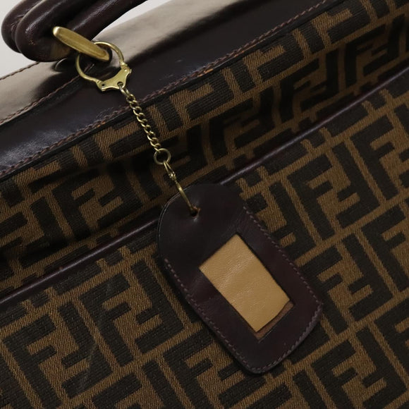 FENDI Zucca Canvas Garment Cover Brown Black gold Auth sw767