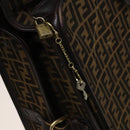 FENDI Zucca Canvas Garment Cover Brown Black gold Auth sw767-19