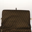 FENDI Zucca Canvas Garment Cover Brown Black gold Auth sw767-24