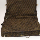 FENDI Zucca Canvas Garment Cover Brown Black gold Auth sw767-25