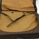 FENDI Zucca Canvas Garment Cover Brown Black gold Auth sw767-11