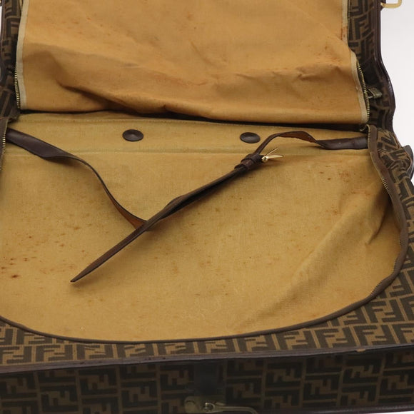 FENDI Zucca Canvas Garment Cover Brown Black gold Auth sw767