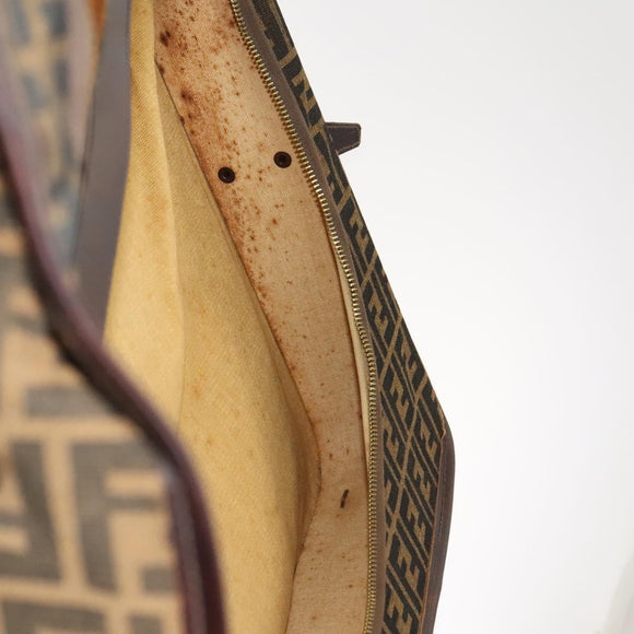 FENDI Zucca Canvas Garment Cover Brown Black gold Auth sw767