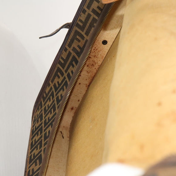 FENDI Zucca Canvas Garment Cover Brown Black gold Auth sw767