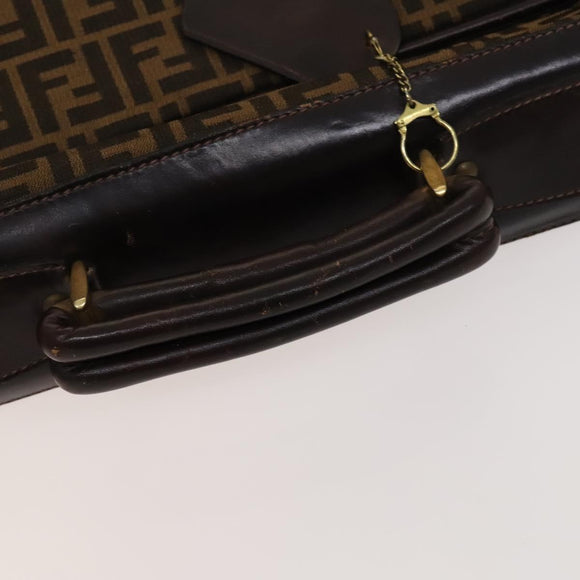 FENDI Zucca Canvas Garment Cover Brown Black gold Auth sw767