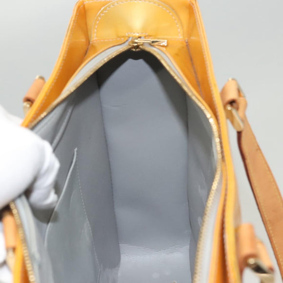 LOUIS VUITTON Monogram Vernis Columbus Tote Bag Gris M91028 LV Auth sw778