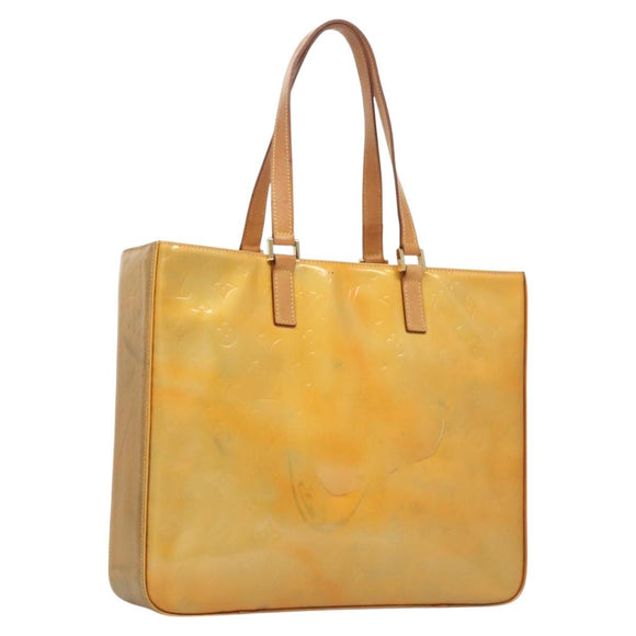 LOUIS VUITTON Monogram Vernis Columbus Tote Bag Gris M91028 LV Auth sw778