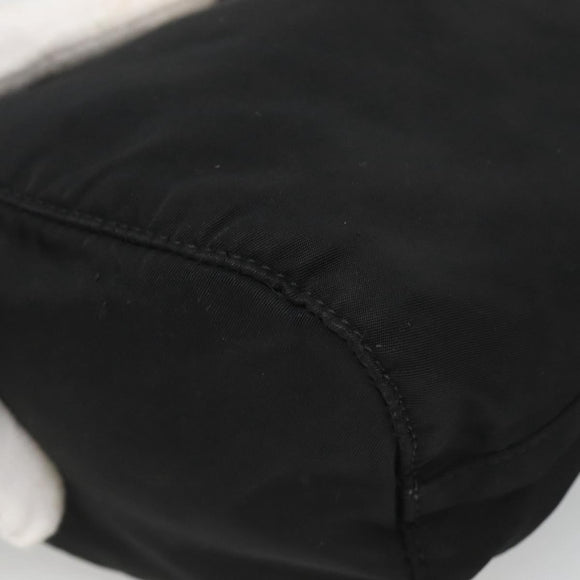 PRADA Pouch Nylon Black Silver Auth SW780