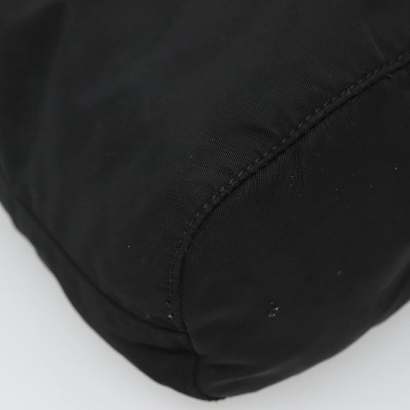 PRADA Pouch Nylon Black Silver Auth SW780