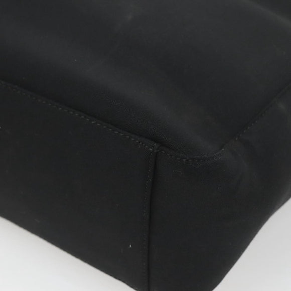 PRADA Sports Tote Bag Canvas Black Silver Auth SW787