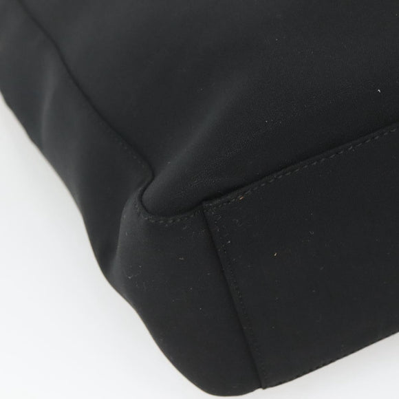 PRADA Sports Tote Bag Canvas Black Silver Auth SW787