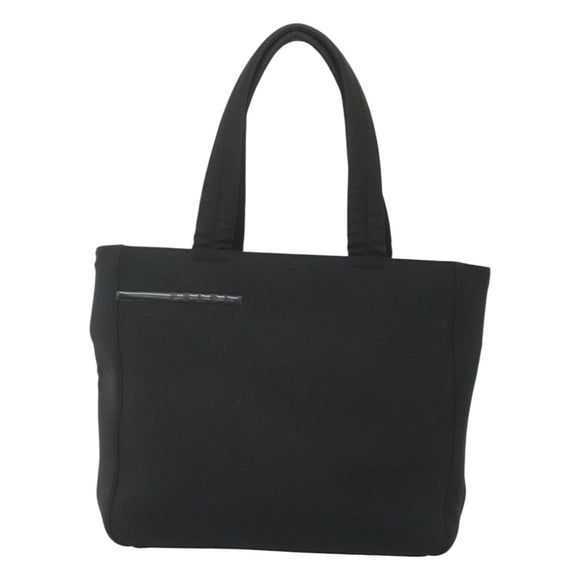 PRADA Sports Tote Bag Canvas Black Silver Auth SW787
