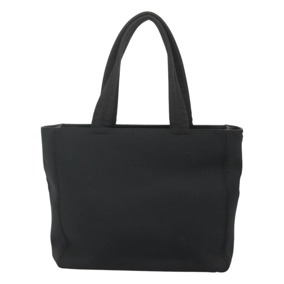 PRADA Sports Tote Bag Canvas Black Silver Auth SW787