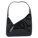 PRADA Shoulder Bag Patent leather Black Auth SW790-3