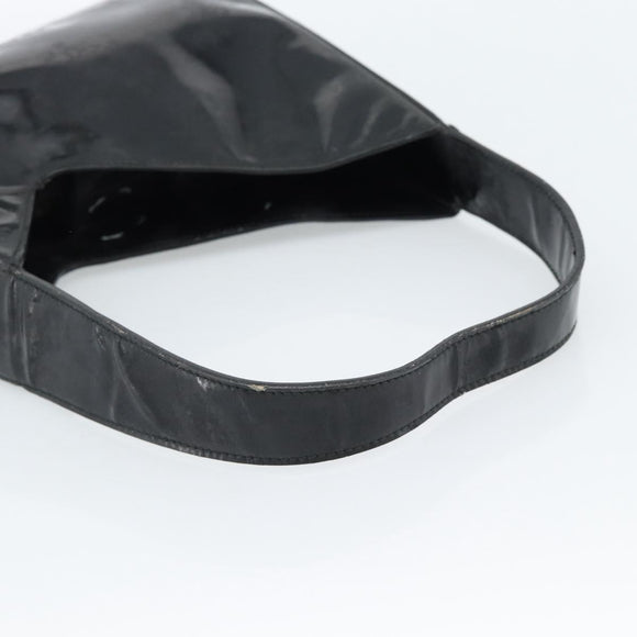 PRADA Shoulder Bag Patent leather Black Auth SW790
