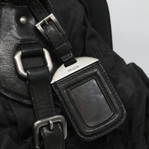 PRADA Shoulder Bag Nylon Black Auth SW793