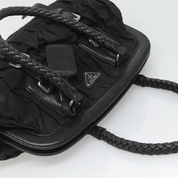 PRADA Shoulder Bag Nylon Black Auth SW793