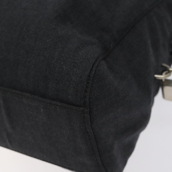 PRADA Sports Shoulder Bag Canvas Gray Silver Auth SW795