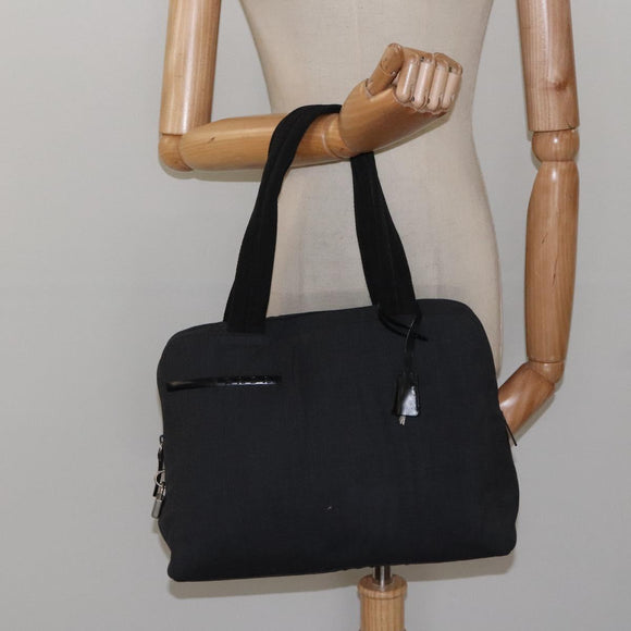 PRADA Sports Shoulder Bag Canvas Gray Silver Auth SW795