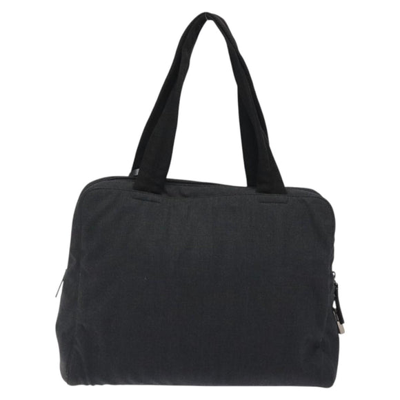 PRADA Sports Shoulder Bag Canvas Gray Silver Auth SW795