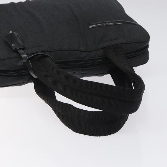 PRADA Sports Shoulder Bag Canvas Gray Silver Auth SW795