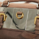 PRADA Hand Bag Leather Beige Gold Silver Auth SW797-17