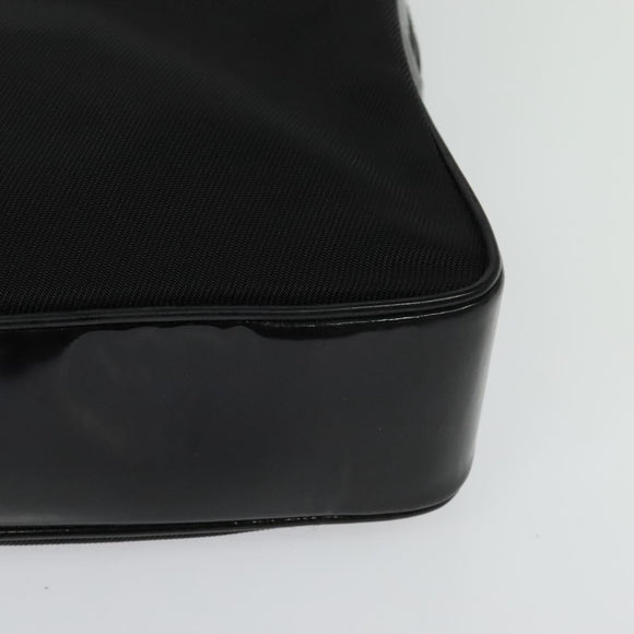 GUCCI Bamboo Hand Bag Nylon 2way Black Silver 000 2040 0538 Auth SW805