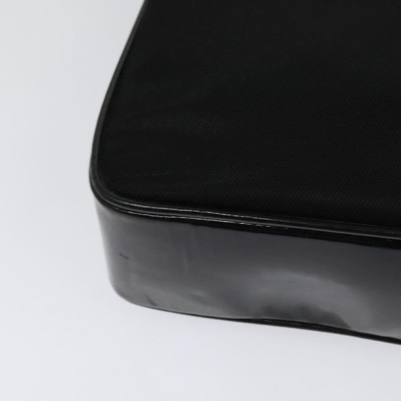 GUCCI Bamboo Hand Bag Nylon 2way Black Silver 000 2040 0538 Auth SW805