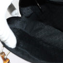 GUCCI Bamboo Hand Bag Nylon 2way Black Silver 000 2040 0538 Auth SW805-17