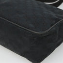 GUCCI GG Canvas Shoulder Bag Black Gold 019 0375 Auth SW809-16