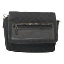 GUCCI GG Canvas Shoulder Bag Black Gold 019 0375 Auth SW809-13
