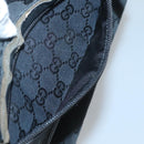 GUCCI GG Canvas Shoulder Bag Black Gold 019 0375 Auth SW809-22
