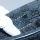 GUCCI GG Canvas Shoulder Bag Black Gold 019 0375 Auth SW809-12