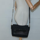 GUCCI GG Canvas Shoulder Bag Black Gold 019 0375 Auth SW809-23