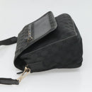 GUCCI GG Canvas Shoulder Bag Black Gold 019 0375 Auth SW809-4