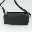 GUCCI GG Canvas Shoulder Bag Black Gold 019 0375 Auth SW809-5