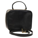GUCCI Bamboo Bag Patent leather 2way Gold Dark Gray 000 3270 0323 Auth SW812-1