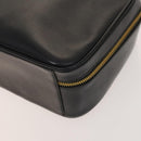 GUCCI Bamboo Bag Patent leather 2way Gold Dark Gray 000 3270 0323 Auth SW812-9