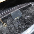 GUCCI Bamboo Bag Patent leather 2way Gold Dark Gray 000 3270 0323 Auth SW812-18