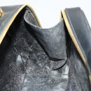 GUCCI Bamboo Bag Patent leather 2way Gold Dark Gray 000 3270 0323 Auth SW812-19