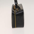 GUCCI Bamboo Bag Patent leather 2way Gold Dark Gray 000 3270 0323 Auth SW812-3