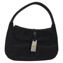 GUCCI Micro GG Canvas Pouch Black Silver Auth SW813-1