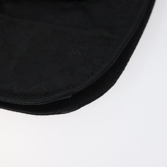 GUCCI Micro GG Canvas Pouch Black Silver Auth SW813