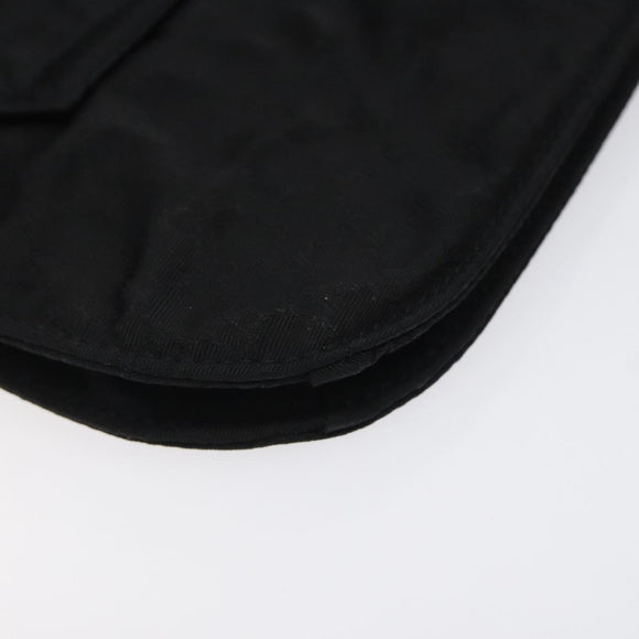 GUCCI Micro GG Canvas Pouch Black Silver Auth SW813