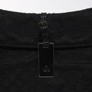 GUCCI Micro GG Canvas Pouch Black Silver Auth SW813-14