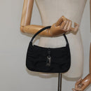 GUCCI Micro GG Canvas Pouch Black Silver Auth SW813-21