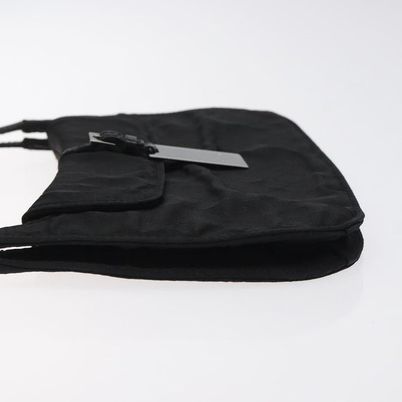 GUCCI Micro GG Canvas Pouch Black Silver Auth SW813