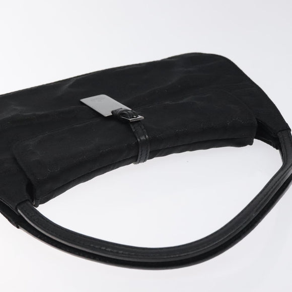 GUCCI Micro GG Canvas Pouch Black Silver Auth SW813