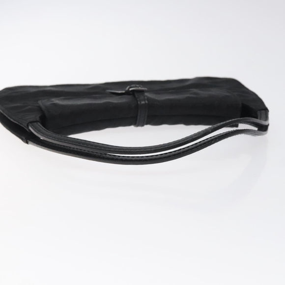 GUCCI Micro GG Canvas Pouch Black Silver Auth SW813