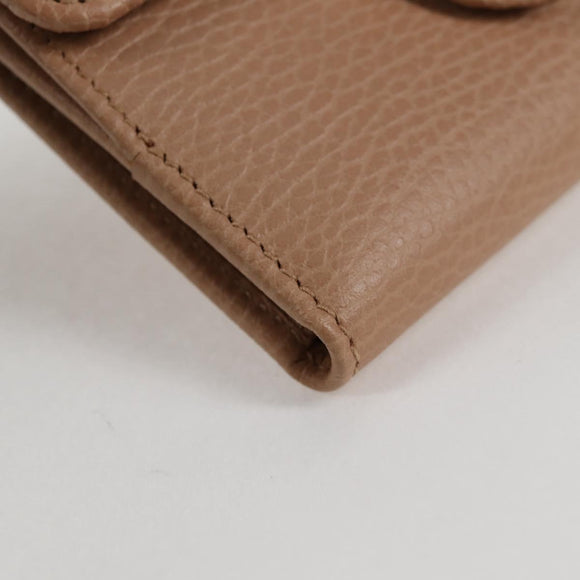 GUCCI Interlocking Wallet Leather Outlet Pink Beige 615525 Auth SW815M